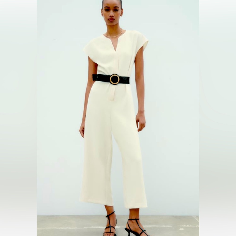 Zara jumpsuit white, size Large.
